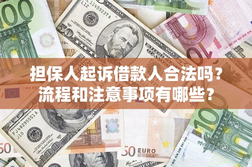 武汉担保人起诉借款人合法吗？流程和注意事项有哪些？