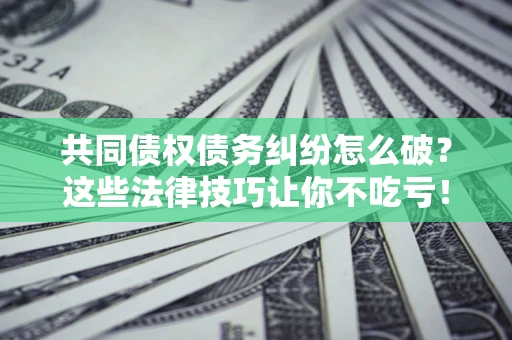 武汉共同债权债务纠纷怎么破？这些法律技巧让你不吃亏！