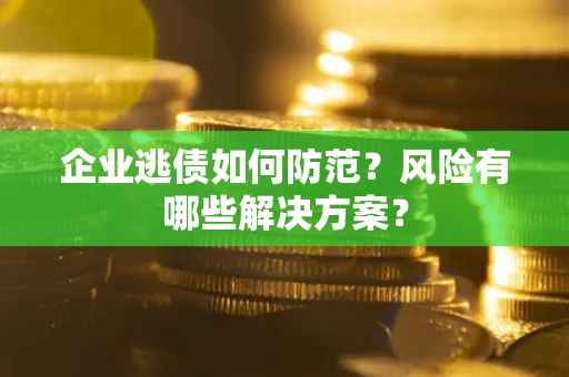 武汉企业逃债如何防范？风险有哪些解决方案？