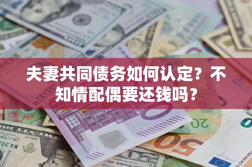 武汉夫妻共同债务如何认定？不知情配偶要还钱吗？