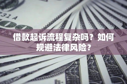 武汉借款起诉流程复杂吗？如何规避法律风险？