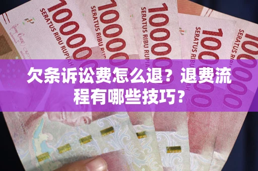 武汉欠条诉讼费怎么退？退费流程有哪些技巧？