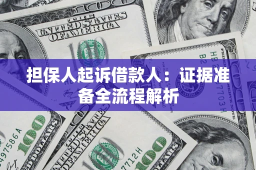 武汉担保人起诉借款人：证据准备全流程解析