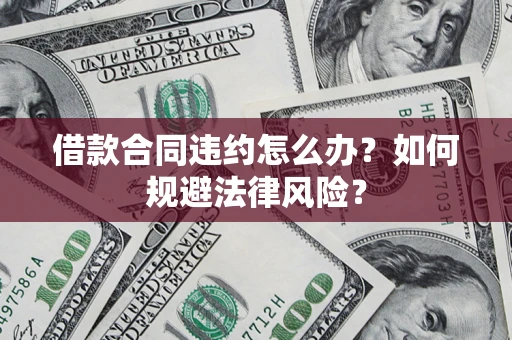 武汉借款合同违约怎么办？如何规避法律风险？
